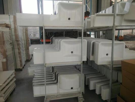 lightweight SMC wall panels SMC P-Type One-Piece Wash Basin one-piece molded SMC vanity basin