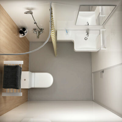 SMC P-Becken P-Form SMC Waschbecken für Badezimmer